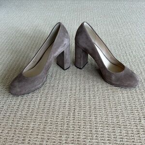 EUC Women’s Cole Haan Platform Suede Block Heel Shoes. Size: Women’s 7.5B.